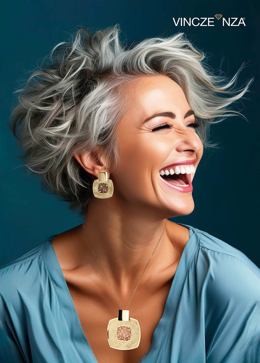 Leichtplakat_shine_rgb1000 strahlend glückliche Frau