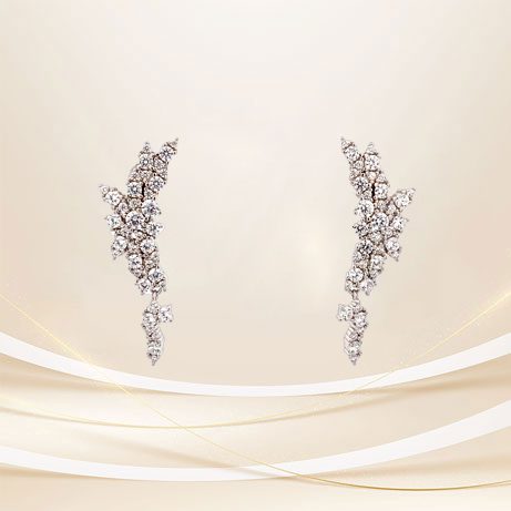 Gold curve line on pastel cream color with glitter light effects