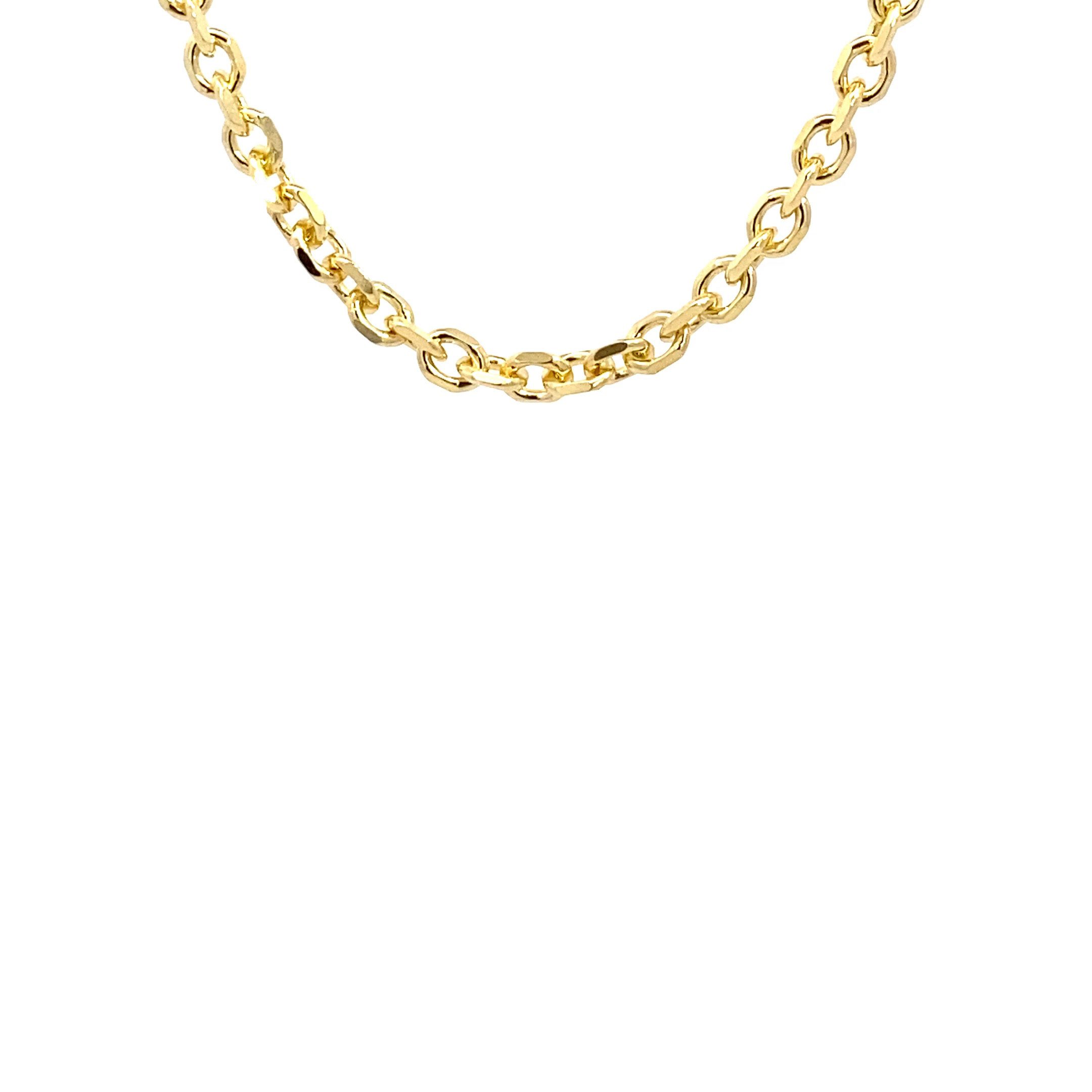 8316D19G Gelbvergoldetes Armband Silber Ankerkette dick 19 cm lang