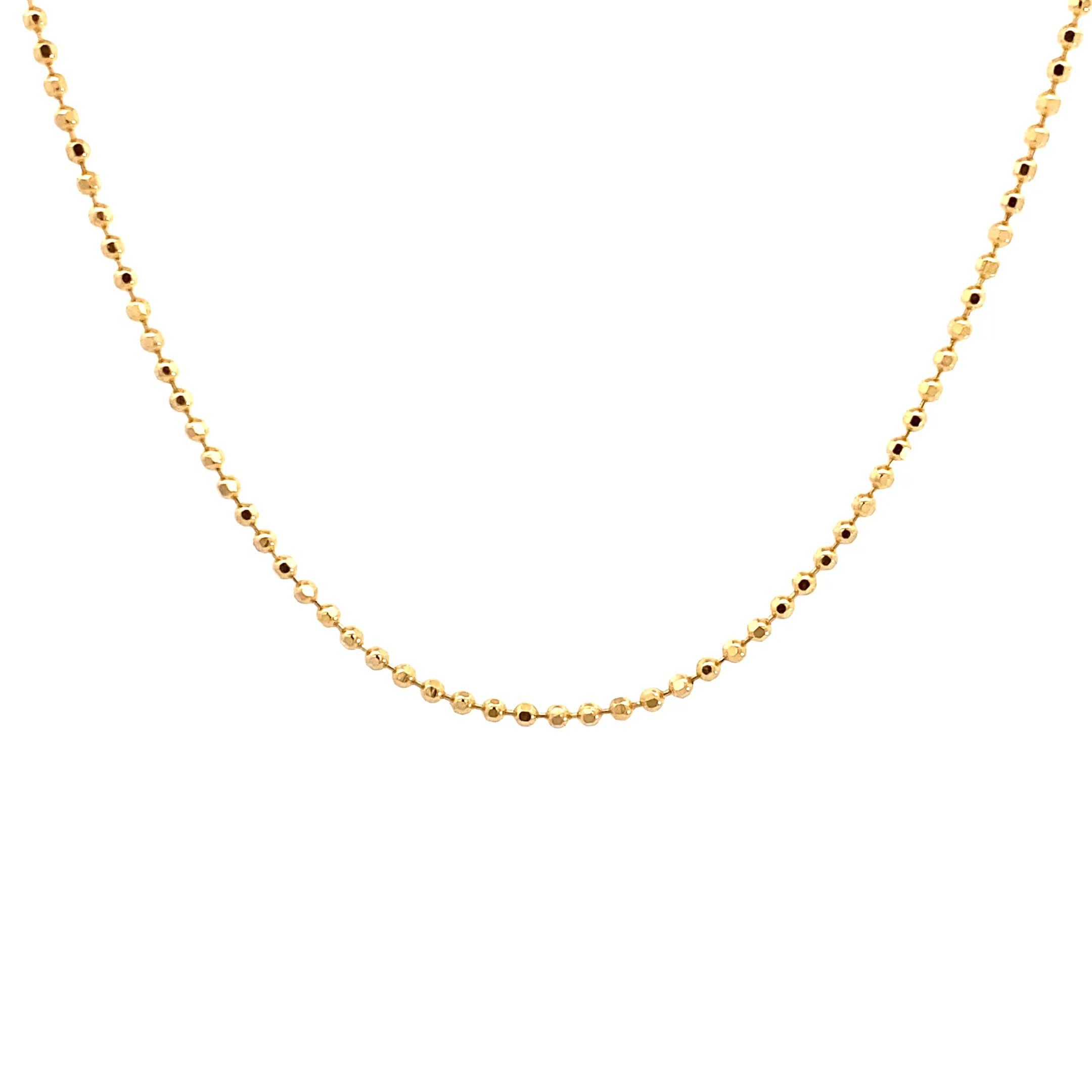 8338A…G Diamantierte Kugelkette Silber vergoldet