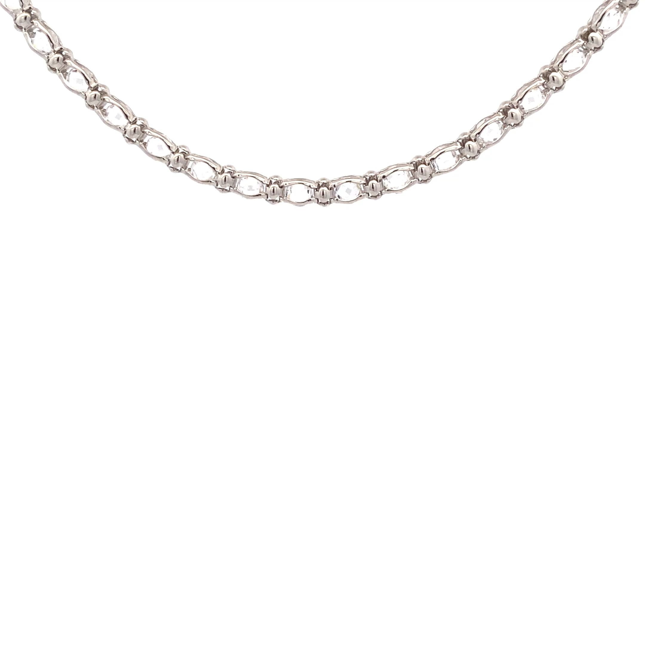 Armband rhodiniert in Silberdraht eingefasste weiße Zirkoniasteine