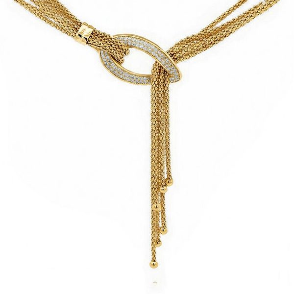 7778AG Armband, Himbeerkette, Zirkoniasteine weiß, Silber, gelbvergoldet