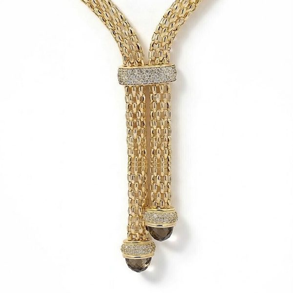 7780AG2 Collier, Himbeer, Zirkoniasteine weiß, rauchgrau, Silber, gelbvergoldet