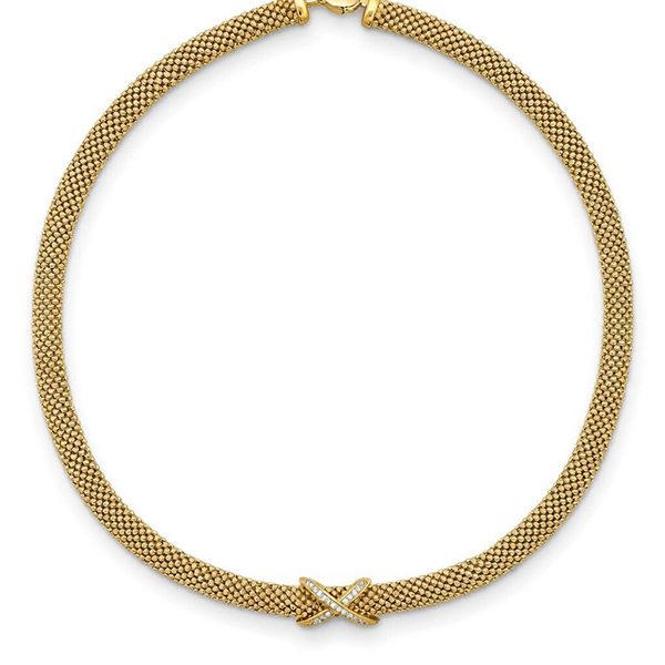 7914AG Himbeer-Collier X Gelbvergoldet Zi weiß