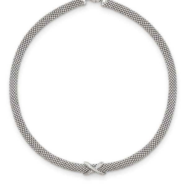 7914AW Himbeer-Collier X Rhodiniert Zi weiß