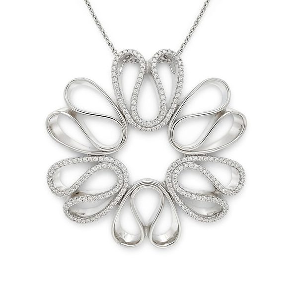 7980AW Anhänger, Zirkoniasteine weiß, Silber, rhodiniert