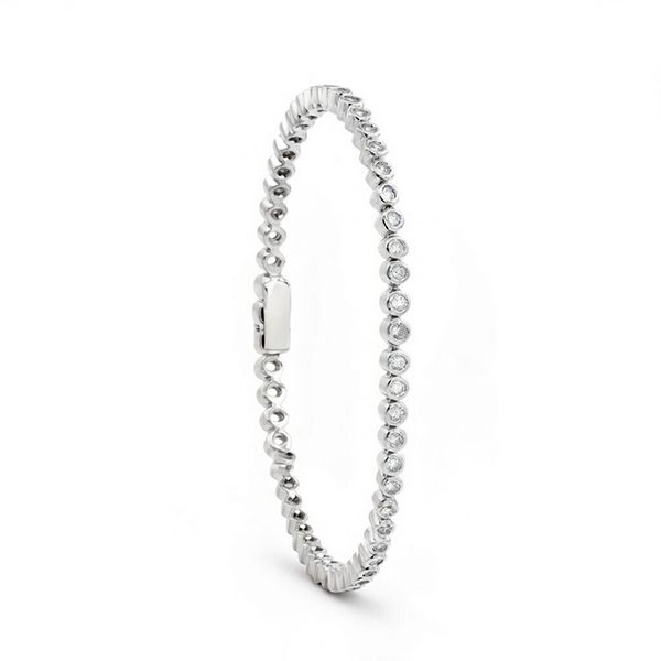 Armbänder, Tennisarmband, Silber, Zirkonia weiß, rhodiniert