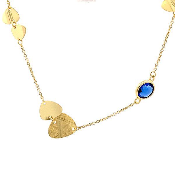 8238DG4 Armband , gelbvergoldet , eismatt, poliert , blau