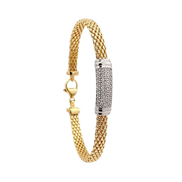 8247DG Hinbeerarmband gelbvergoldet , rhodiniert Zi weiß