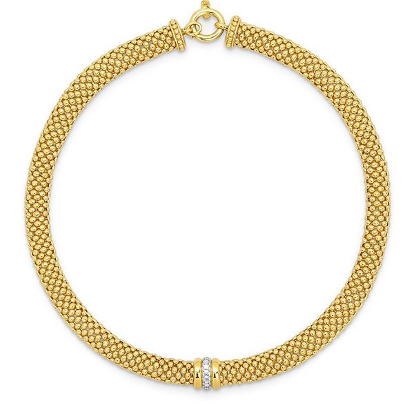 8322AG Himbeerkettencollier gelbvergoldet - rhodiniert, Zi weiß ,