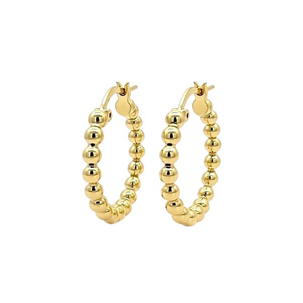 8329BG Creole Silber gelbvergoldet Kugeln Bügel