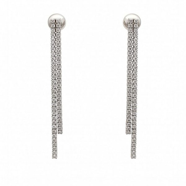 8339BW Ohrhhänger Zirkonia rhodiniert Zi weiß