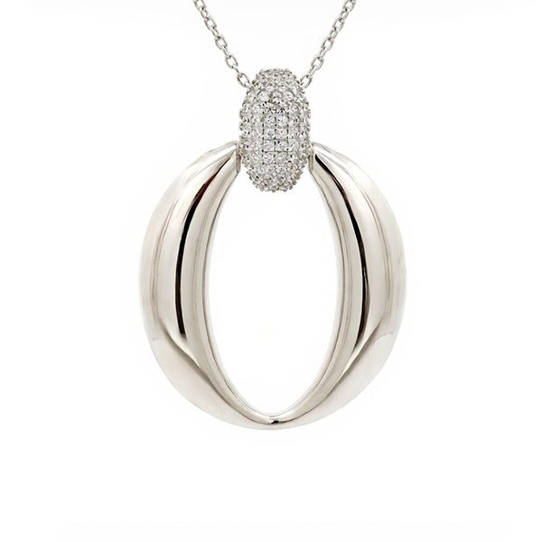 8345AW Anhänger inkl. Kette Oval, weiße ZI