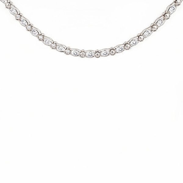 Armband, rhodiniert , Zi weiß, Steine eingewoben