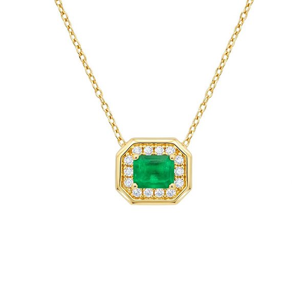 8356AG Collier 8 eckig, gelbvergoldet , Zi weiß und türkis