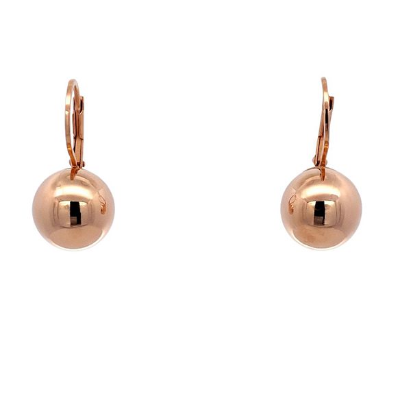 Ohrhänger, Kugeln, poliert , Brisur, Silber , rosevergoldet