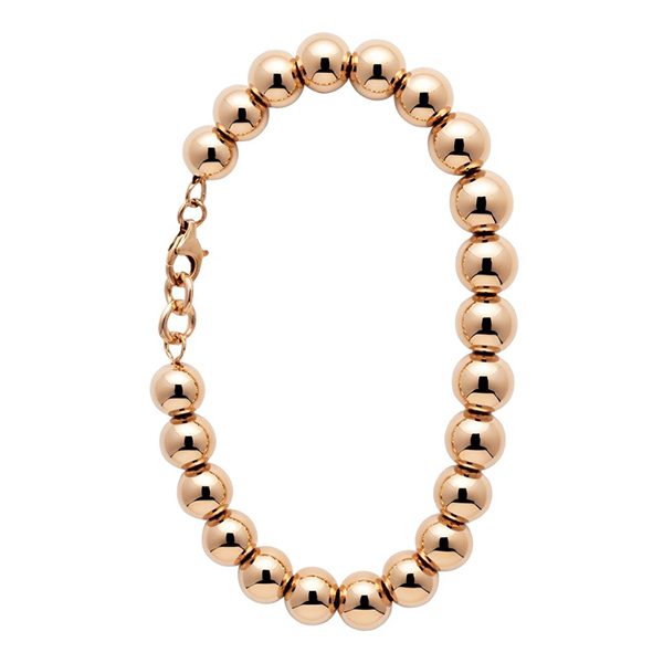 Armband, Kugelkette rosevergoldet
