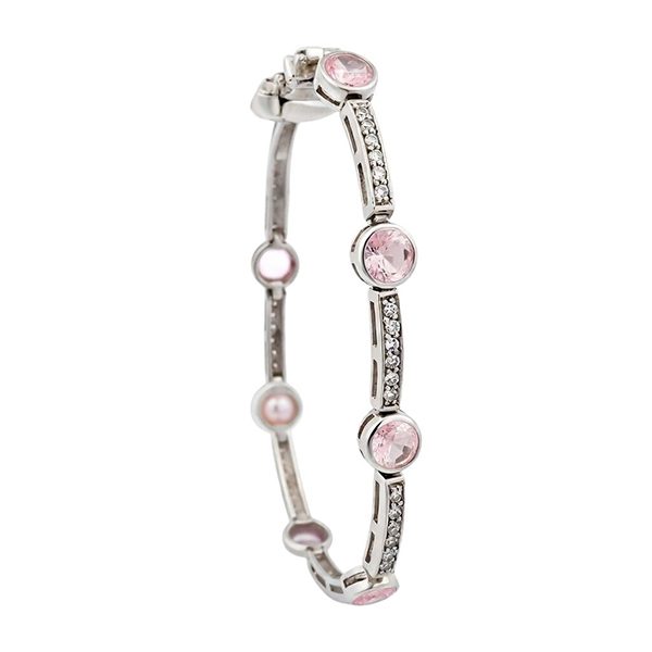 7894DW3 Armband, Silber, bunt, Zirkoniasteine, rosa, pink, weiß