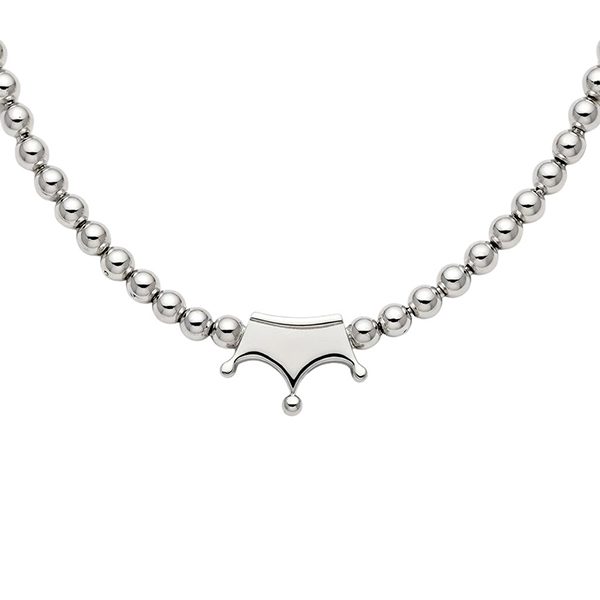 7904D1W Kugelarmband, Krone, poliert, Silber, rhodiniert