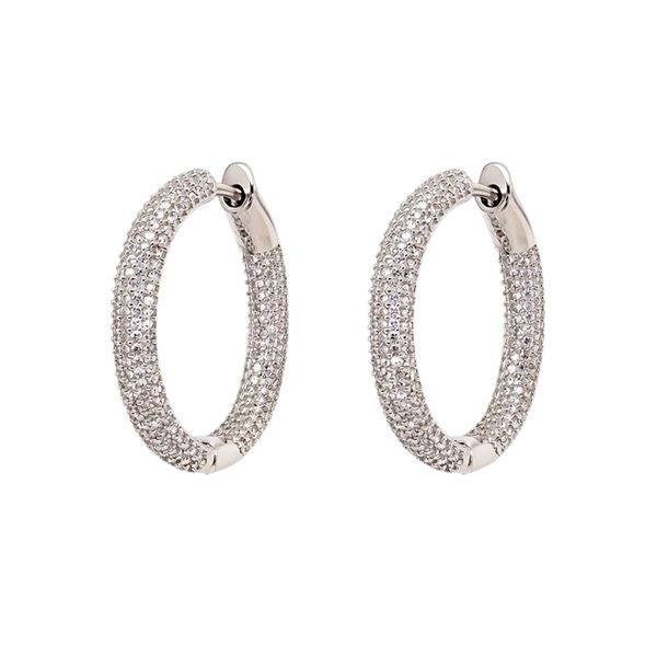 8184BW Creolen, Silber, rund, bauchig, poliert, gelbvergoldet