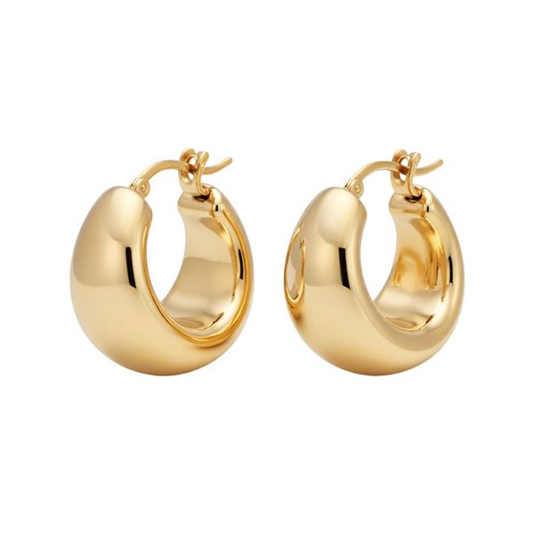 8214BG Creolen , Silber, gelbvergoldet, Elektroforming , poliert