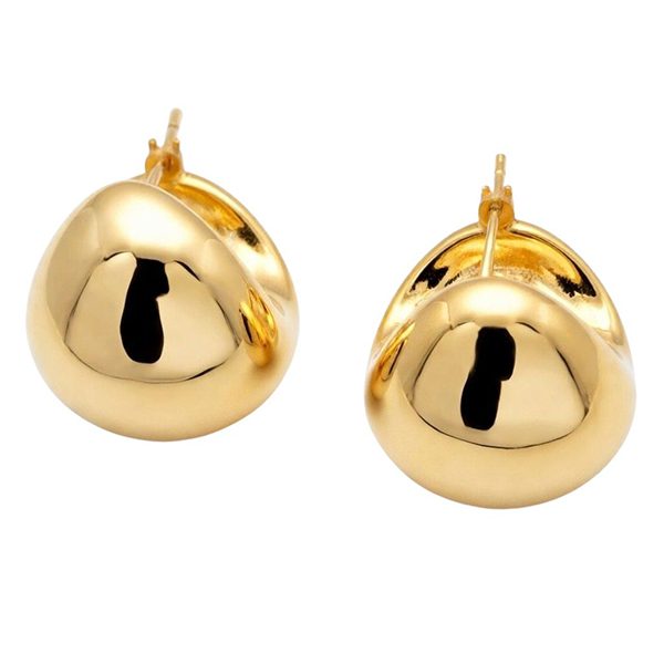 8215BG Creolen , Silber, gelbvergoldet, Elektroforming , poliert