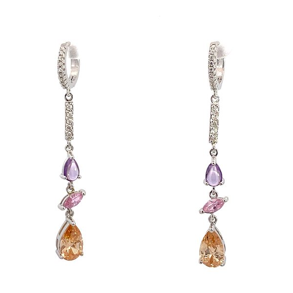 Ohrhänger Silber rhodiniert Formmix bunt 